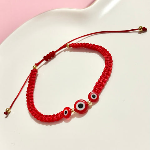 Pulsera ojo turco rojo.